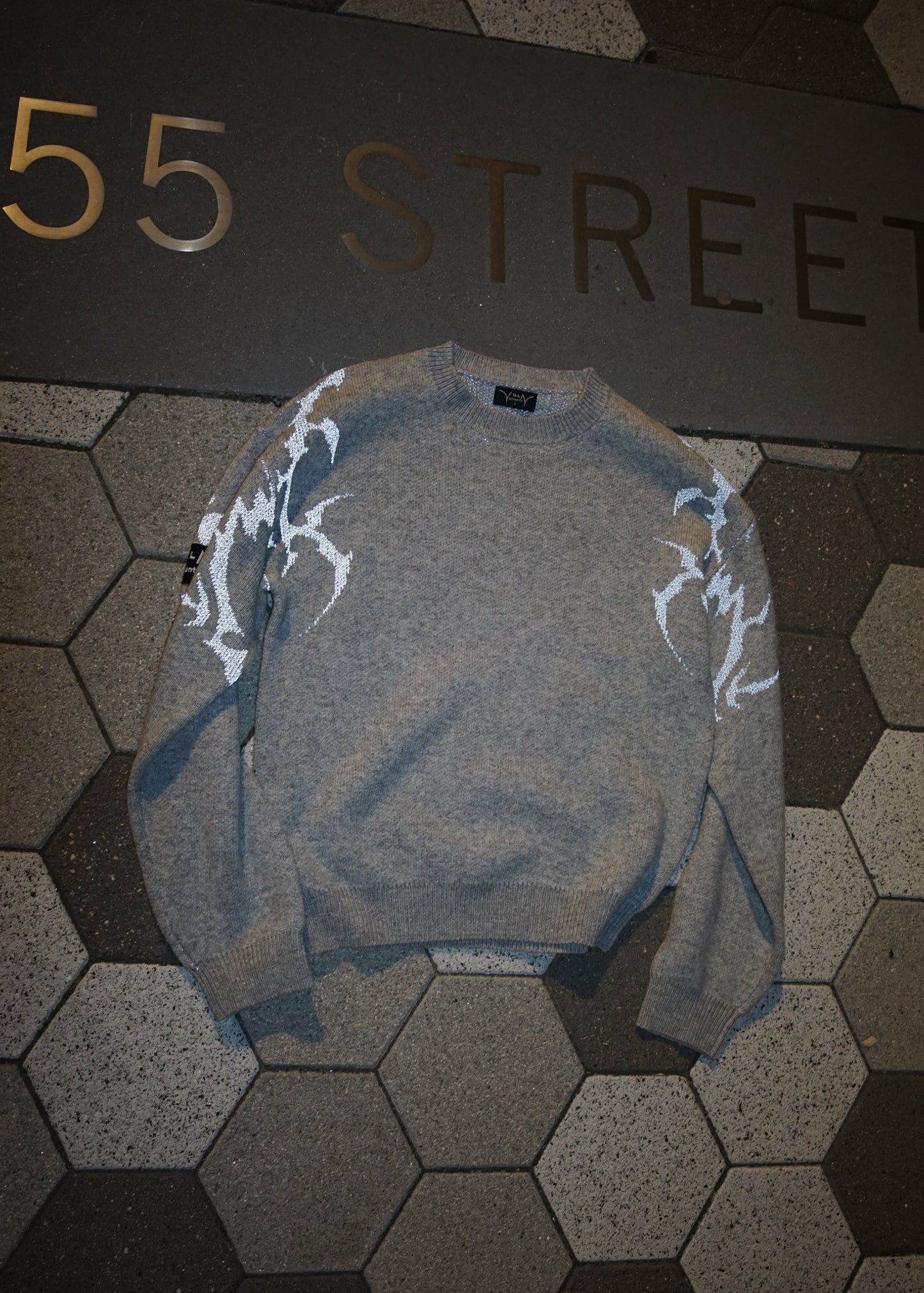 FLLN ANGELS Knit Sweater<MOONLIGHT GREY>