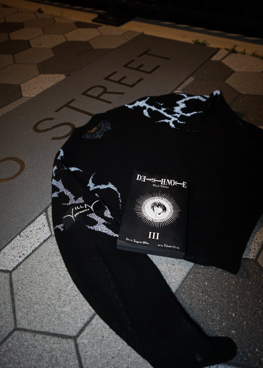 FLLN ANGELS Knit Sweater <MIDNIGHT BLCK>
