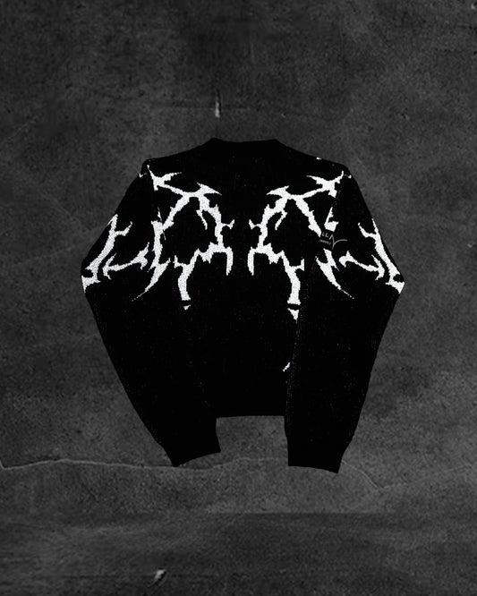 FLLN ANGELS Knit Sweater <MIDNIGHT BLCK>