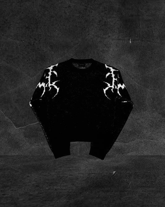 FLLN ANGELS Knit Sweater <MIDNIGHT BLCK>